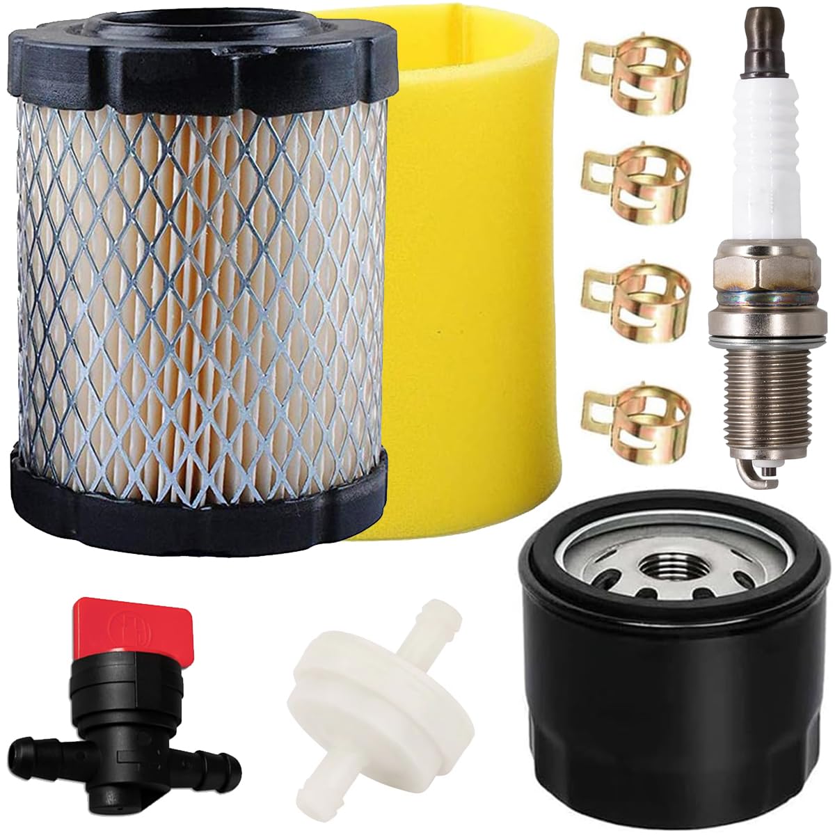ZAMDOE 796032 591583 Luftfilter Kurzer Typ 798911 Vorfilter für Briggs Stratton 5429K 21B807 21B902 9,0-12,5 PS ersetzt Rasentraktor-Aufsitzmähermotoren Teile mit 492932S Ölfilter Zündkerze ZAMDOE 796032 591583 Luftfilter Kurzer Typ 798911 Vorfilter für Briggs Stratton 5429K 21B807 21B902 9,0-12,5 PS ersetzt Rasentraktor-Aufsitzmähermotoren Teile mit 492932S Ölfilter Zündkerze von ZAMDOE