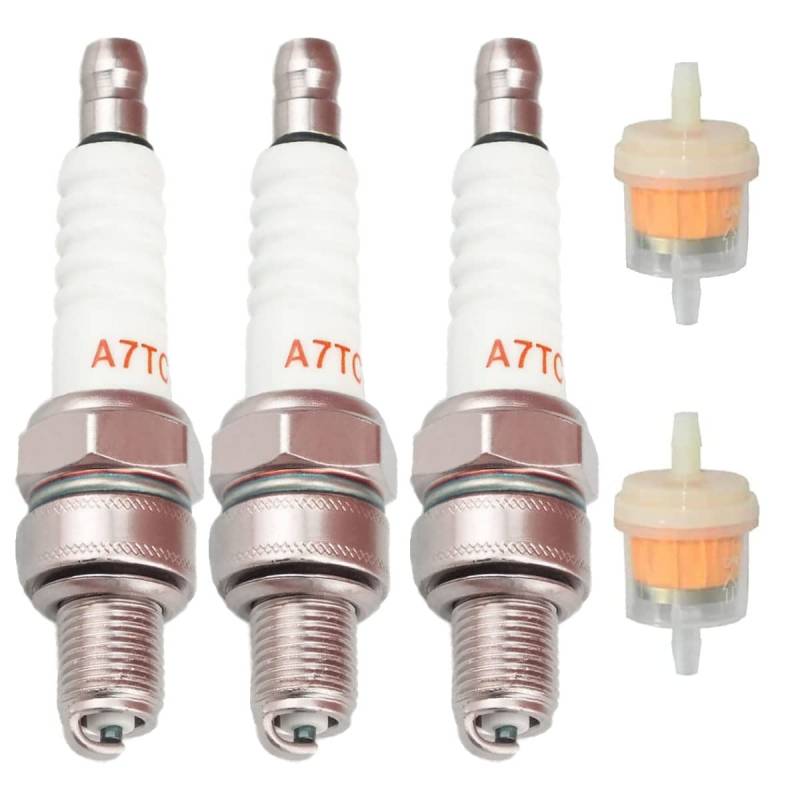 ZAMDOE Zündkerze A7TC A7RTC CR7HSA CR7HSA 4549 für GY6 Motor 50-150 cc Motorrad Scooter Go Kart für Kazuma für Roketa für Sunl von ZAMDOE