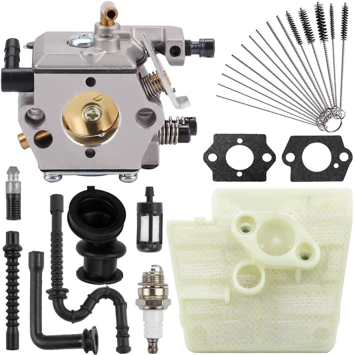 ZAMDOE Vergaser-Kit für STIHL 024 026 024AV 024S MS240 MS260 PRO Kettensäge, ersetzt WT-194, WT-194-1, 1121 120 0611, mit Luftfilter, Puffer ZAMDOE Vergaser-Kit für STIHL 024 026 024AV 024S MS240 MS260 PRO Kettensäge, ersetzt WT-194, WT-194-1, 1121 120 0611, mit Luftfilter, Puffer von ZAMDOE