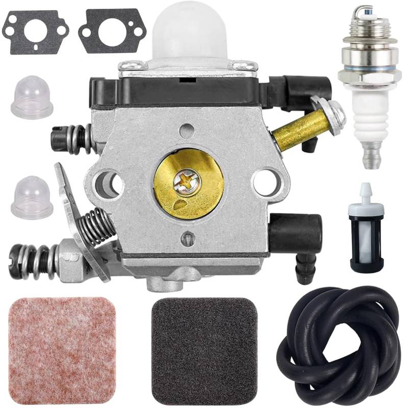 ZAMDOE WT-253-1 Vergaser für Stihl BG72 BG75 HS80 FS80 FS85 BG4227 Laubbläser Ersetzt WT253 42271200600 mit Luftfilter Zündkerze Kraftstofffilter Kraftstoffleitung von ZAMDOE