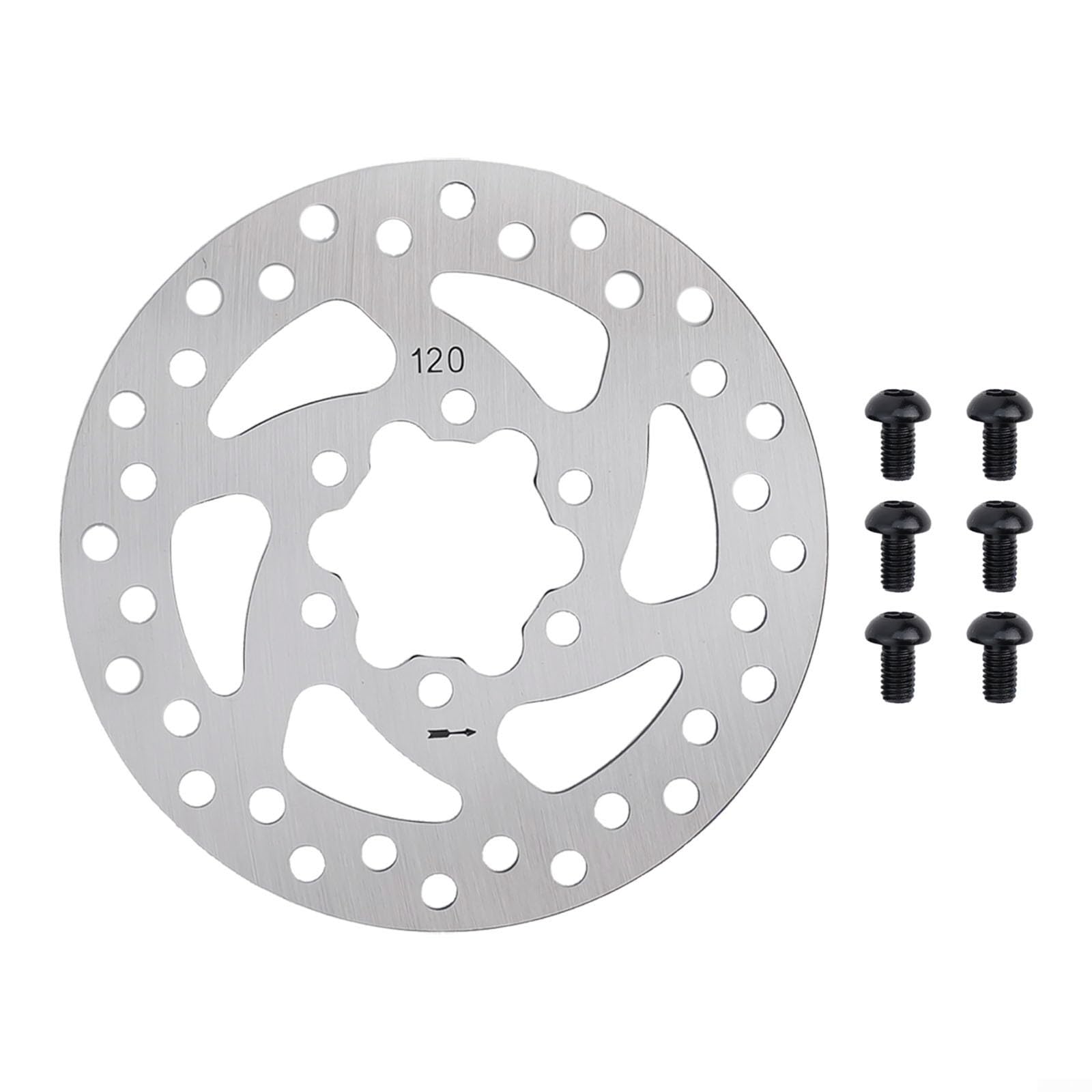 Schlankes Design, effizient konstruierte Edelstahl-Scheibenbremse (120 mm), ideal für beide Arten von Elektrorollern (inkl. Schrauben) von ZAMETTER