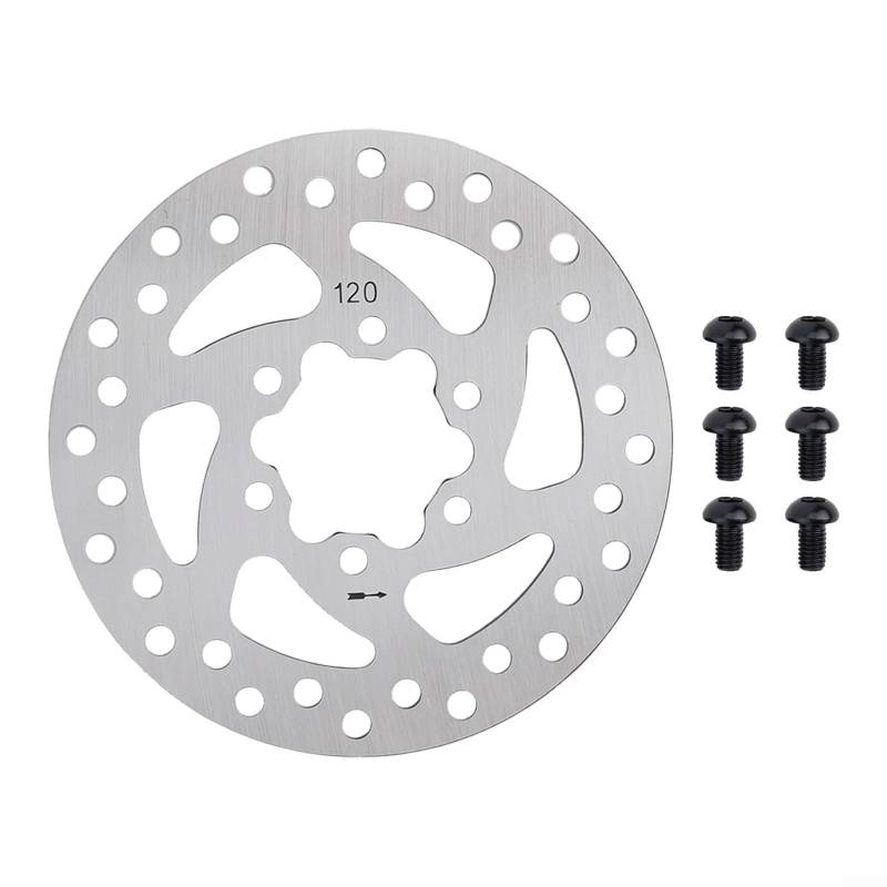 Schlankes Design, effizient konstruierte Edelstahl-Scheibenbremse (120 mm), ideal für beide Arten von Elektrorollern (inkl. Schrauben) von ZAMETTER