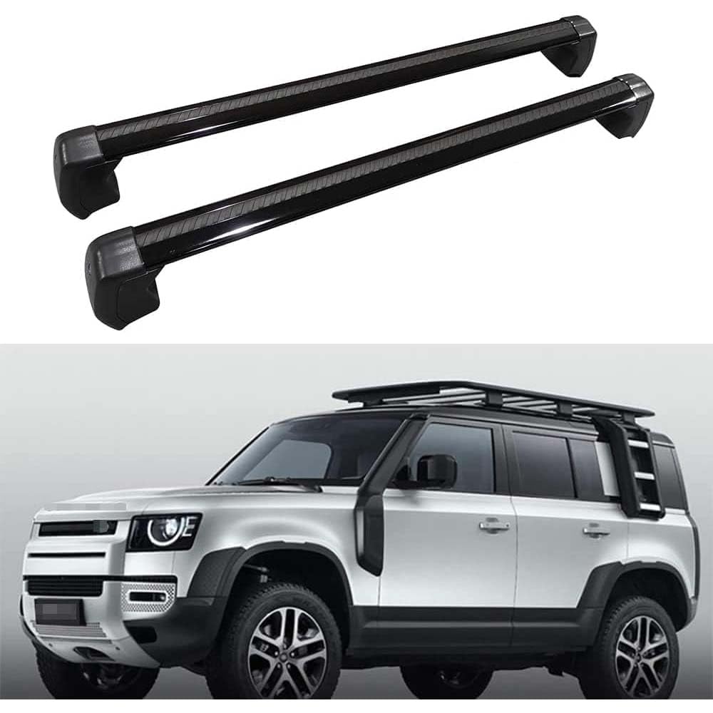 2 teiliger Dachgepäckträger, für Land Rover Defender 90 110 2020 2021 2022 Auto Dachträger Dachgepäckträger Alu Dachgepäckablage AbschließBar von ZAMOUX