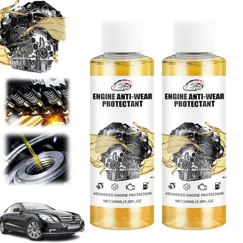 ZANWANXIN Anti-Friction Engine Performance Additive, Highly Effective Engine Anti-Wear Protectant, Anti-Wear Engine Treatment Oil Additive, Less Friction&Lower Fuel Consumption (2Pcs) von ZANWANXIN