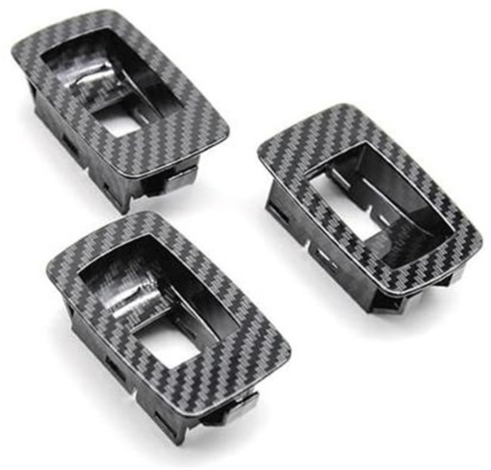 ZAPYVET, for, 3er E90 E91 316 318 320 325 328i 2004 2005 2006 2007 2008 2009-2012 LHD RHD Innentür-Armlehnen-Zuggriff Auto-Innentürgriff(Black 3pcs Small Panel Set) von ZAPYVET