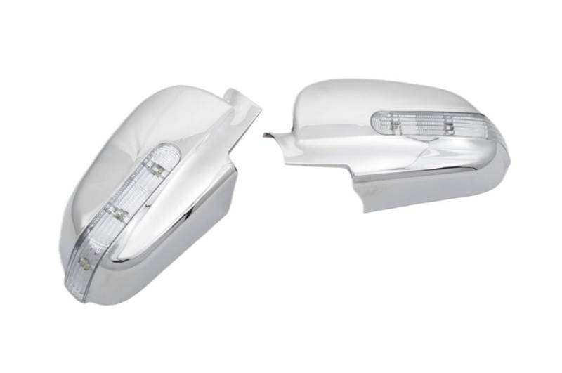 ZAPYVET, for Chevrolet, for Lacetti Optra 2006-2009, Chrom-Seitenspiegelabdeckung mit leichtem Seitenblinker Autospiegelabdeckungen von ZAPYVET