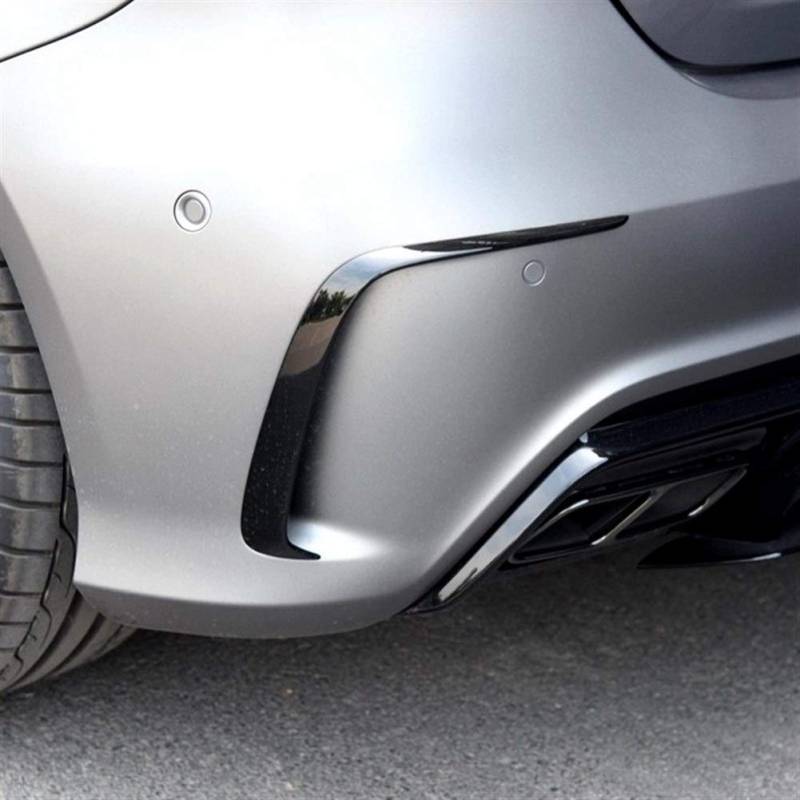 ZAPYVET -1 Paar Auto Schwarz Abs Heckstoßstange Splitter Spoiler Canard, for Mercedes-Benz, W176 A200 A250 A45 Amg 2013-2016 Autospoilerverkleidung von ZAPYVET