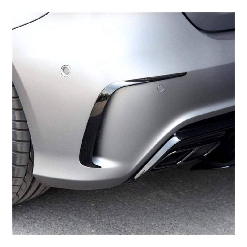 ZAPYVET 1 Paar Auto Schwarz Abs Heckstoßstange Splitter Spoiler Canard, for Mercedes-Benz, W176 A200 A250 A45 Amg 2013-2016 Autospoilerverkleidung von ZAPYVET