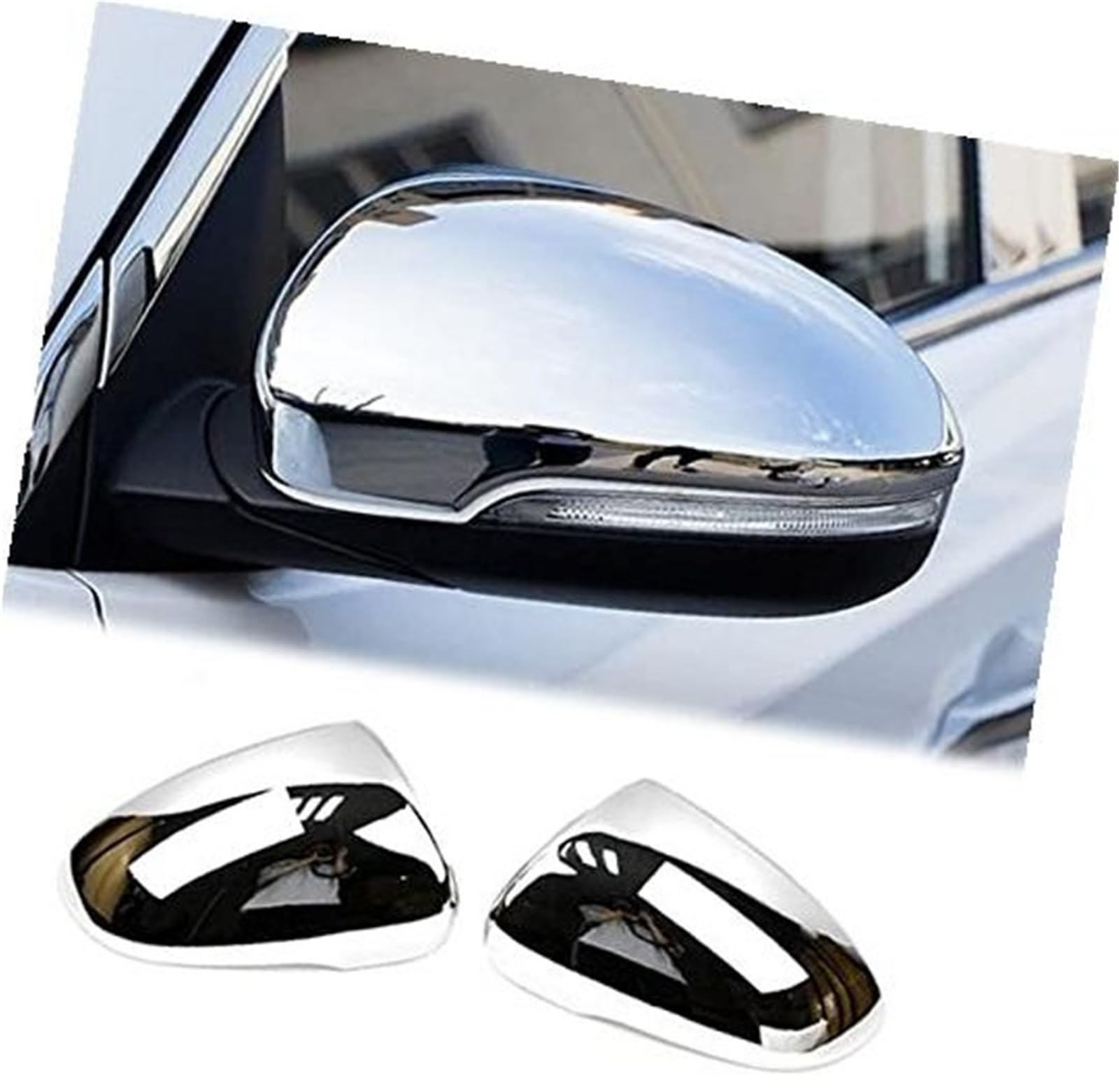 ZAPYVET 1 Paar Seitenspiegelabdeckungen for den Rückspiegel, for Hyundai, Tucson TL 2016 2017 2018, ABS-Chrom-Zierleiste Auto-Außenspiegelabdeckung ZAPYVET 1 Paar Seitenspiegelabdeckungen for den Rückspiegel, for Hyundai, Tucson TL 2016 2017 2018, ABS-Chrom-Zierleiste Auto-Außenspiegelabdeckung von ZAPYVET