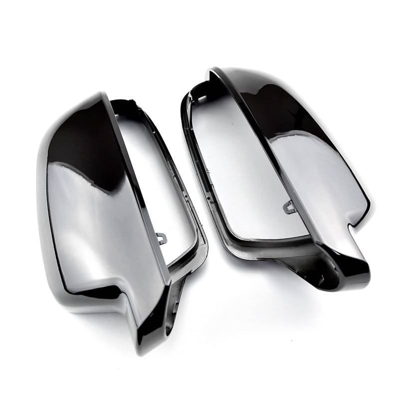 ZAPYVET 2 Pcs Car Mirror Cover, for, A4 A5 S5 B8.5 B8 RS5 RS4 S6 S4 Car Mirror Cover Signal Light Protection Cover Autospiegelabdeckungen(Bright Black-B8.5) von ZAPYVET