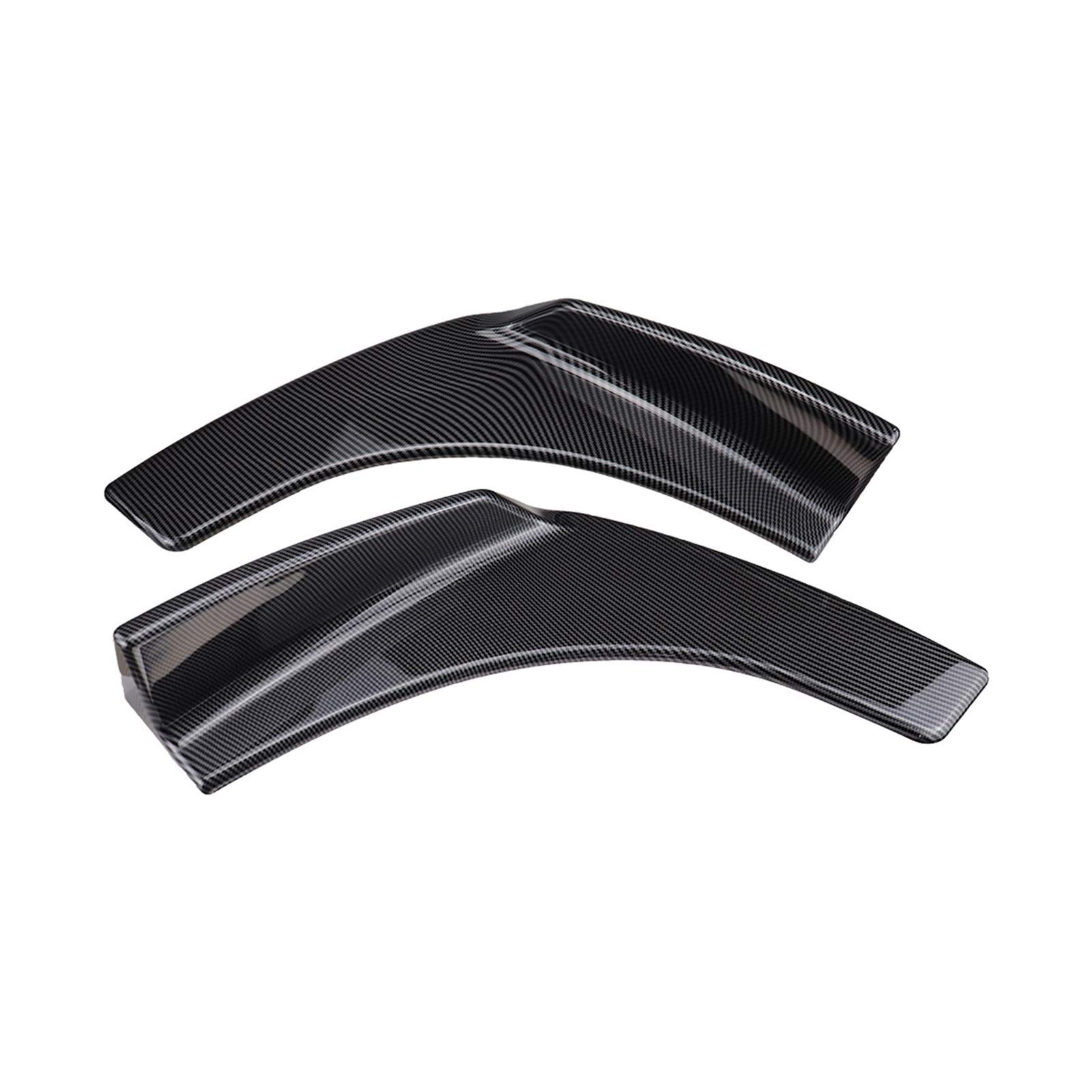 ZAPYVET 2 STÜCKE Universal Frontstoßstange Lip Splitter Deflektor Spoiler Scratch Flügel Schaufeln Stoßstange Deflektor Schutz Canard Lip Autospoilerverkleidung(Carbon Fiber) von ZAPYVET