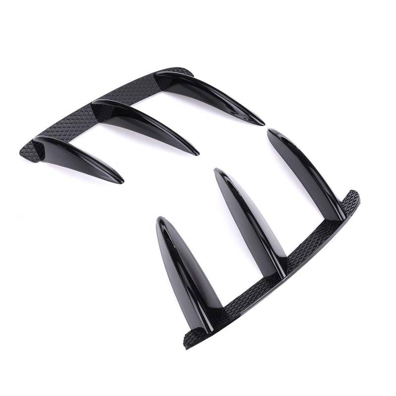 ZAPYVET 2 STÜCKE W176 Splitter Heckstoßstange Canards Spoiler, for Mercedes-Benz, W176 A200 A250 A260 A45 AMG Paket ABS Schwarz Autospoilerverkleidung von ZAPYVET