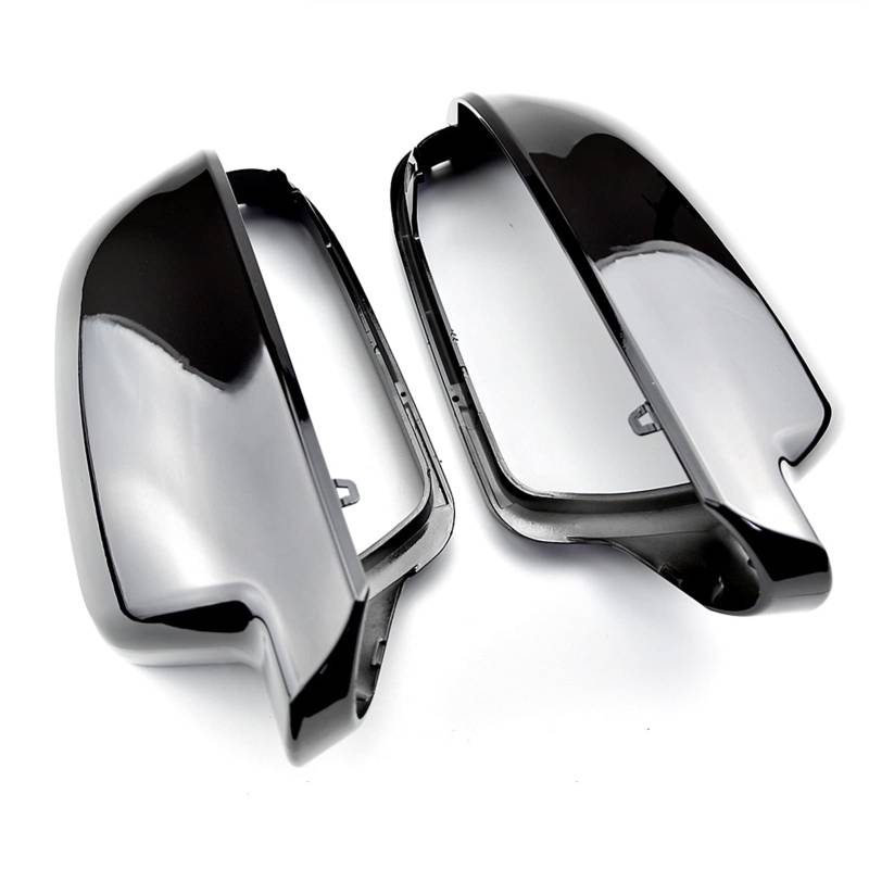 ZAPYVET 2 Stück Rückspiegelschalen im Kohlefaser-Stil, Schutzkappe, Auto-Styling-Schale, Seitenspiegel-Schalenabdeckungen, for A3 A4 A5 B8.5 Autospiegelabdeckungen(Bright Black) von ZAPYVET