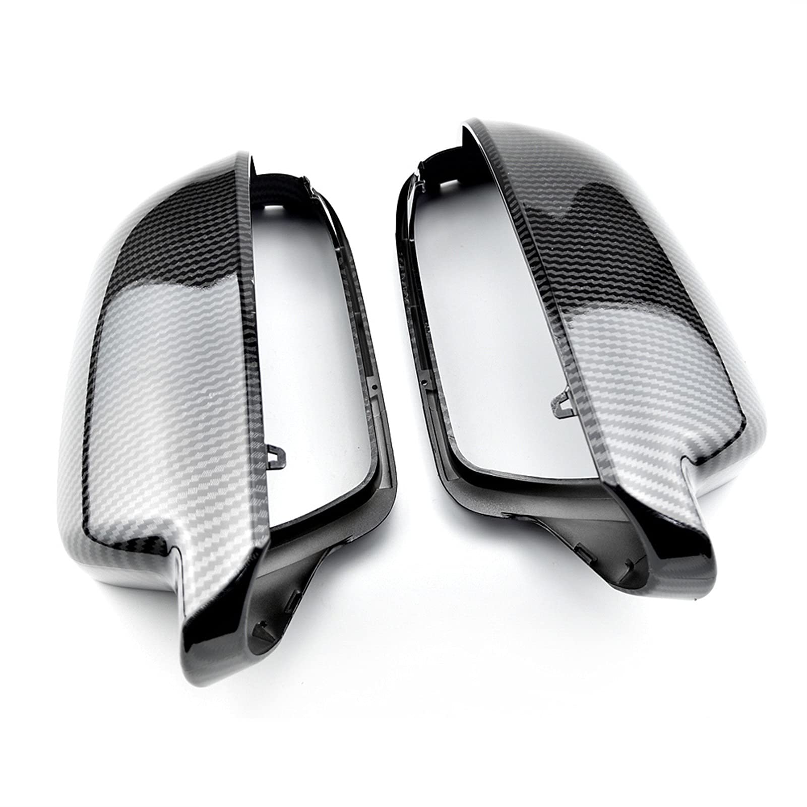 ZAPYVET 2 Stück Rückspiegelschalen im Kohlefaser-Stil, Schutzkappe, Auto-Styling-Schale, Seitenspiegel-Schalenabdeckungen, for A3 A4 A5 B8.5 Autospiegelabdeckungen(Carbon Look Black) von ZAPYVET