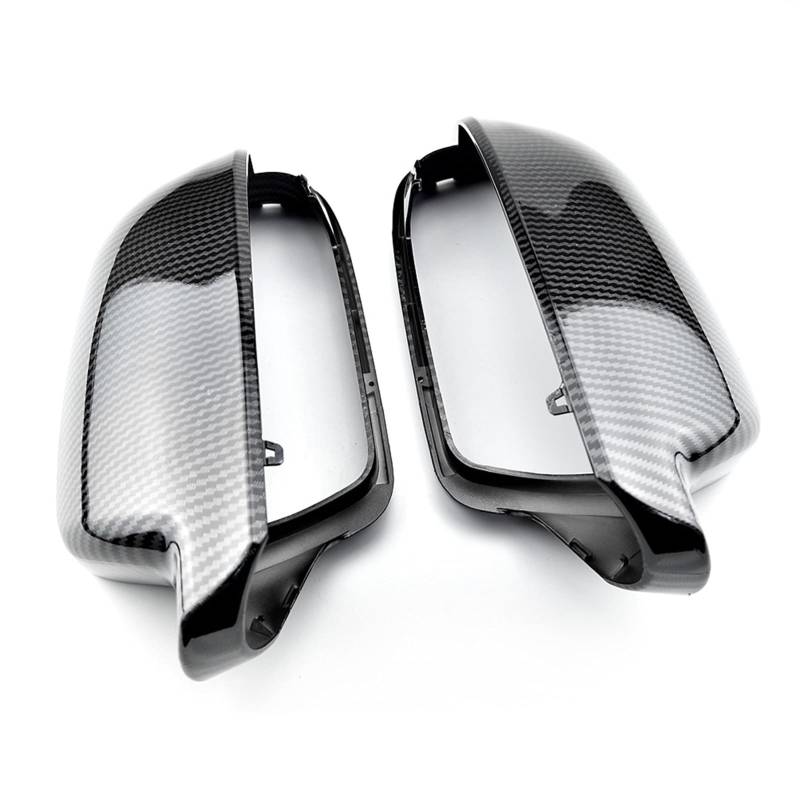 ZAPYVET 2 Stück Rückspiegelschalen im Kohlefaser-Stil, Schutzkappe, Auto-Styling-Schale, Seitenspiegel-Schalenabdeckungen, for A3 A4 A5 B8.5 Autospiegelabdeckungen(Carbon Look Black) von ZAPYVET