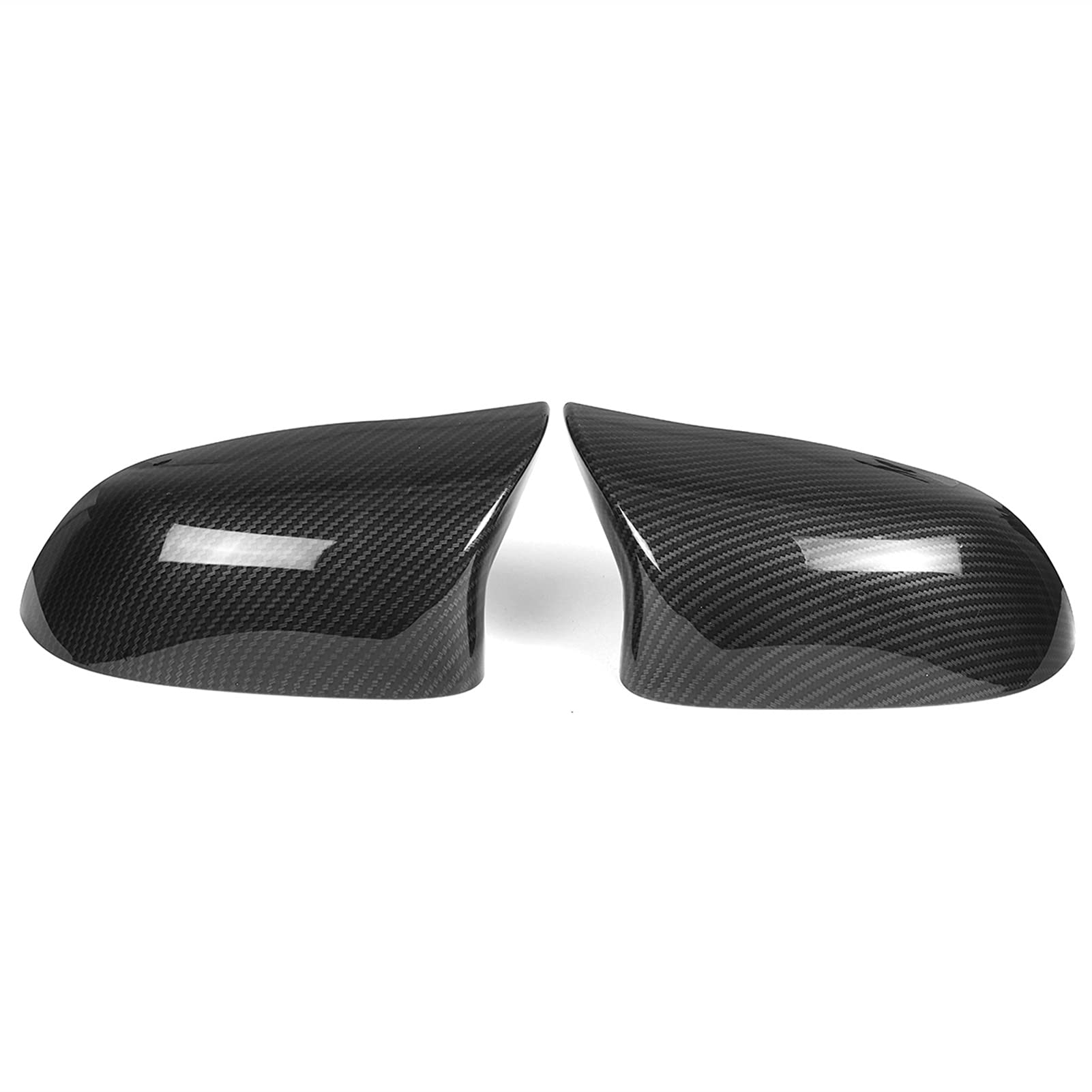 ZAPYVET 2 Stück Schwarze Rückspiegel-Abdeckkappen in Karbonfaser-Optik for seitliche Rückspiegelkappen, for, X5 F15 X6 F16 2014-2018 Autospiegelabdeckungen(Carbon Fiber Look) von ZAPYVET