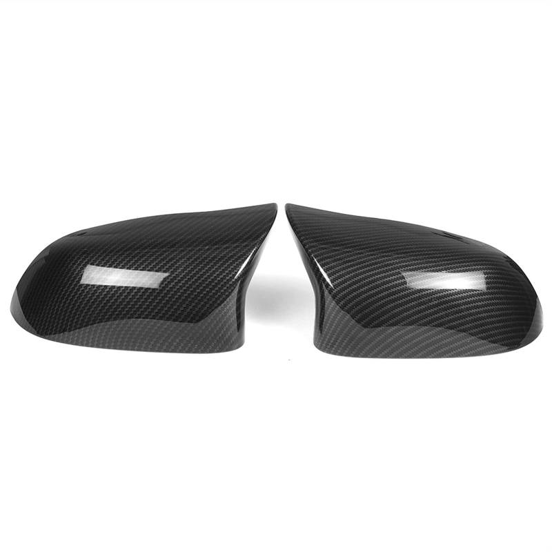 ZAPYVET 2 Stück Schwarze Rückspiegel-Abdeckkappen in Karbonfaser-Optik for seitliche Rückspiegelkappen, for, X5 F15 X6 F16 2014-2018 Autospiegelabdeckungen(Carbon Fiber Look) von ZAPYVET