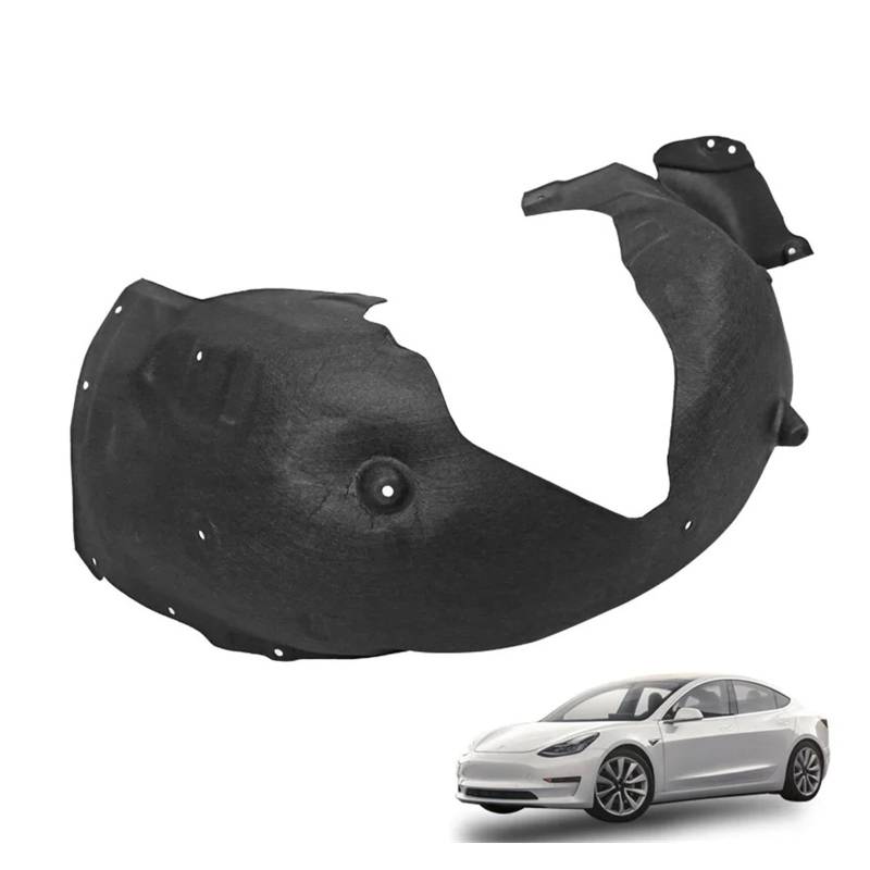ZAPYVET 2 Stück Vorderrad-Schalldämmmatten, for Tesla, for Modell 3, schalldichtes Schutzpolster, Audio-Geräuschdämmung, Dämpfung Motor-Hitzeschutzmatte von ZAPYVET