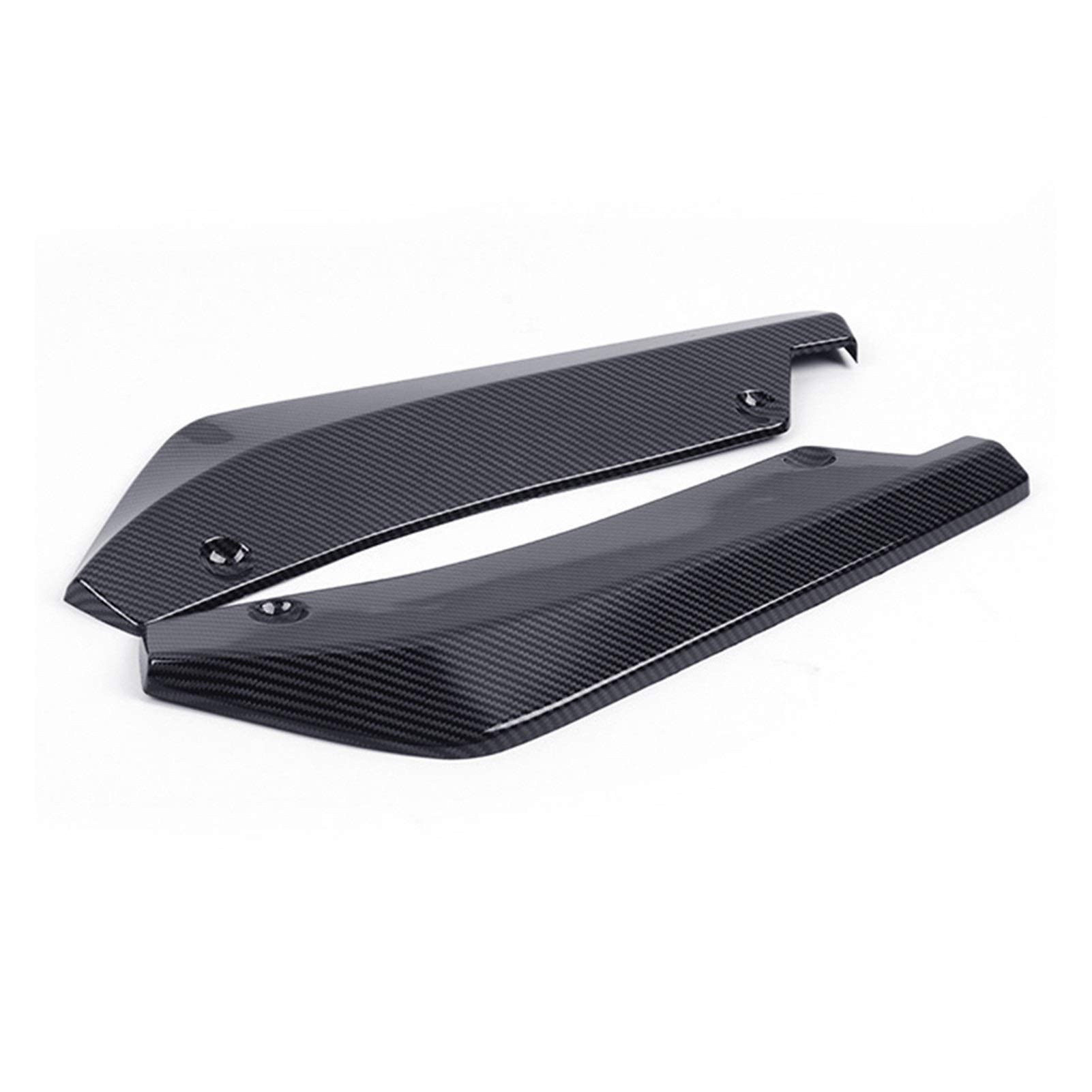 ZAPYVET 2Pcs Universal Auto Hintere Stoßstange Lip Diffusor Splitter Spoiler Scratch Protector Außen Autospoilerverkleidung(Carbon Fiber) von ZAPYVET