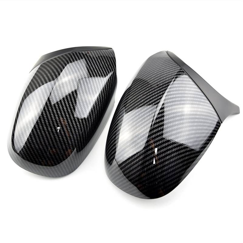 ZAPYVET 2X ABS Car Rear View Mirror Cover Cap Side Mirror Covers, for, E81 E82 E87 E88 E90 E91 E92 E93 2010-2013 LCI Model M3 Style Autospiegelabdeckungen(Carbon Pattern) von ZAPYVET