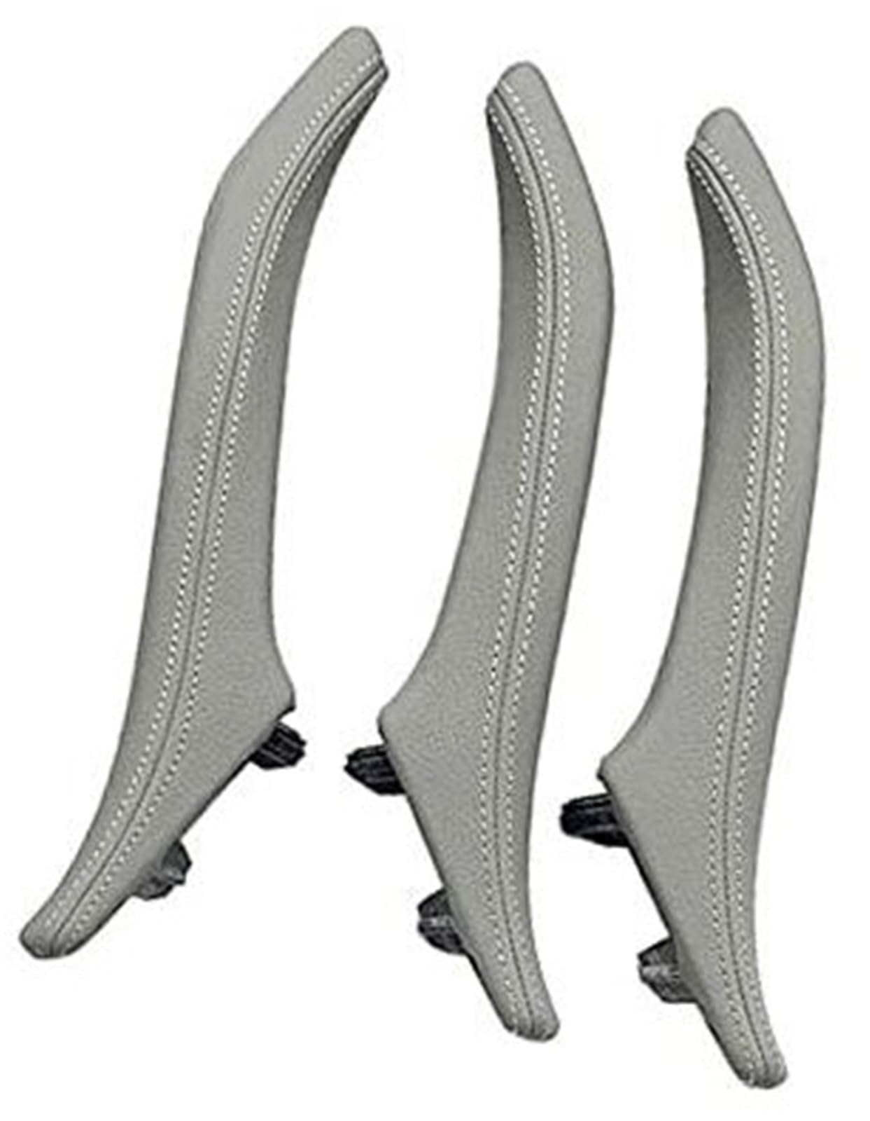 ZAPYVET 3 Stück Innentürgriff mit Ledergriffabdeckung, for, 5er F10 F11 520i 523i 525i 528i 535i Auto-Innentürgriff(Gray) von ZAPYVET