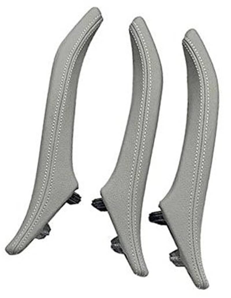 ZAPYVET 3 Stück Innentürgriff mit Ledergriffabdeckung, for, 5er F10 F11 520i 523i 525i 528i 535i Auto-Innentürgriff(Gray) von ZAPYVET