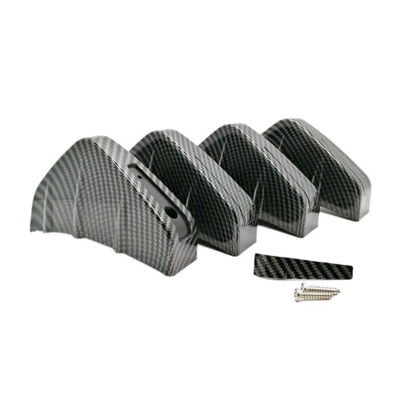 ZAPYVET 4 Pcs Carbon Stil Universal Auto Hinten Unten Stoßstange Diffusor Fin Spoiler Lip Flügel Splitter Autospoilerverkleidung von ZAPYVET