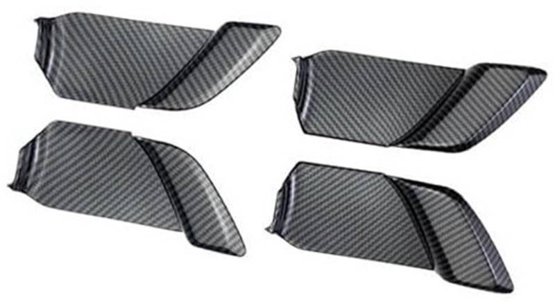 ZAPYVET 4 Stück, for Toyota, for Prius 2023 2024, Innentür-Öffnungsgriffabdeckung, Innen-Auto-Ersatzzubehör Auto-Innentürgriff(Black Low Configuration) von ZAPYVET