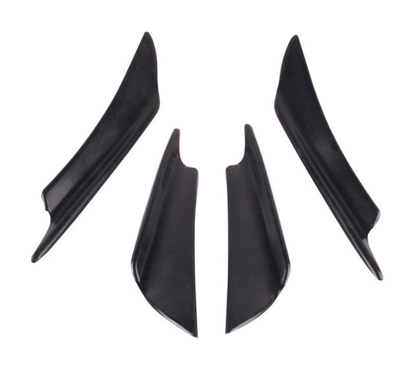 ZAPYVET 4 Stück Universal Black Carbon Fiber Car Styling Zubehör Frontstoßstange Lippe Gummi Fin Splitter Spoiler Canard Aufkleber Autospoilerverkleidung(Black) von ZAPYVET
