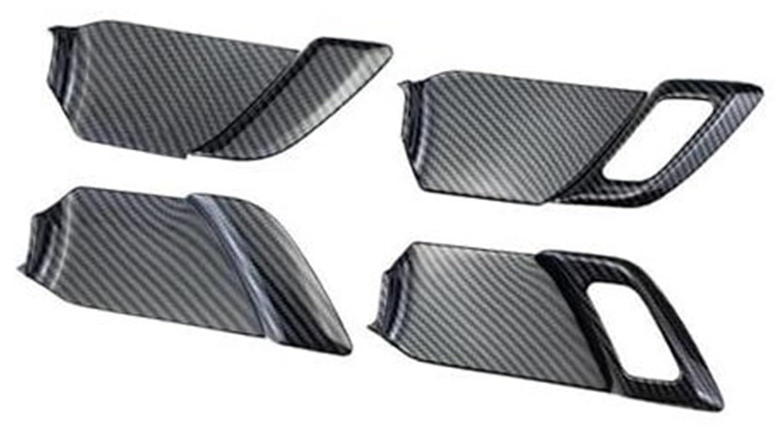 ZAPYVET 4 Stück innere Türgriffabdeckung innen, for Toyota, for Prius 2023 2024, Auto-Ersatzaufkleber, Zubehör Auto-Innentürgriff(Black High Configuration) von ZAPYVET