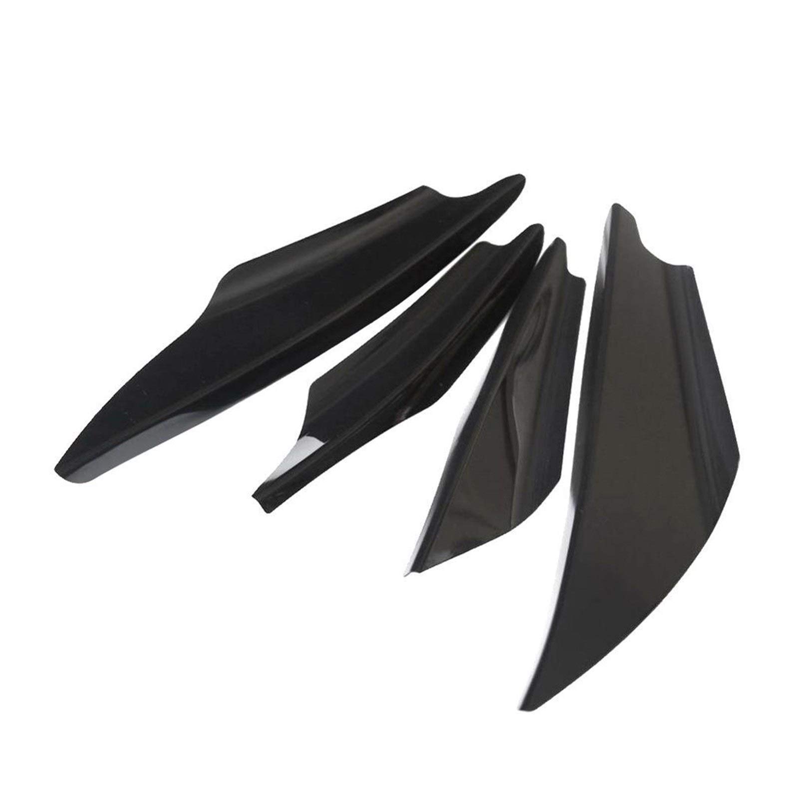 ZAPYVET 4 Stücke Schwarz Carbon Fiber Universal Fit Front Stoßstange Lip Diffusor Splitter Flossen Körper Spoiler Canards Valence Chin Auto Tuning C Autospoilerverkleidung ZAPYVET 4 Stücke Schwarz Carbon Fiber Universal Fit Front Stoßstange Lip Diffusor Splitter Flossen Körper Spoiler Canards Valence Chin Auto Tuning C Autospoilerverkleidung von ZAPYVET