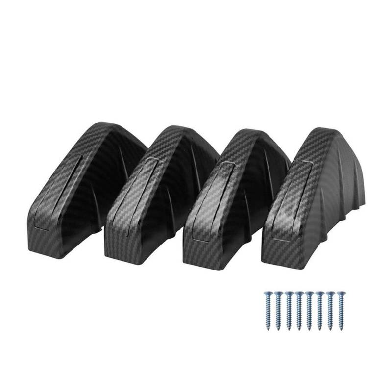 ZAPYVET 4 stücke Heckspoiler Universal Auto Hinten Körper Diffusor Auto Hinten Bumper Spoiler Auto Zubehör Autospoilerverkleidung(Carbon) von ZAPYVET