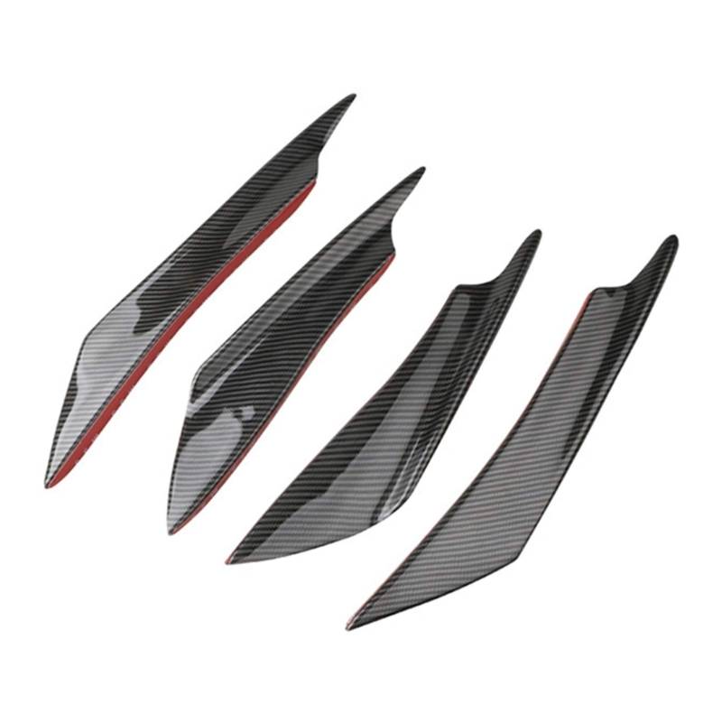 ZAPYVET 4-teiliges Set Carbon Fiber Auto Frontstoßstange Lip Splitter Diffusor Spoiler Flossen Canard Valence Auto Styling Zubehör, for, for Benz, Autospoilerverkleidung von ZAPYVET