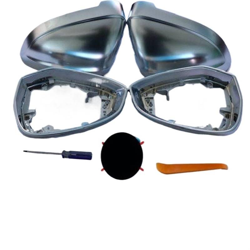 ZAPYVET 4PCs Set Rearview Mirror Case Side Mirror Shell Chrome Matt Cover Frame, for, A4 B9 A5 2017-2020 Autospiegelabdeckungen von ZAPYVET