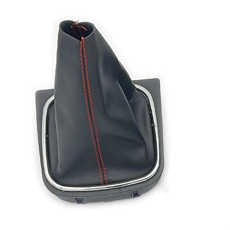 ZAPYVET 5 6 Gang Silber Auto Shift Schaltknauf Hebel Gaitor Kofferraumabdeckung, for Golf, 5 MK5 R32 GTD GTI 2004-2009 Auto-Schaltknauf(Black Gear Boot) von ZAPYVET