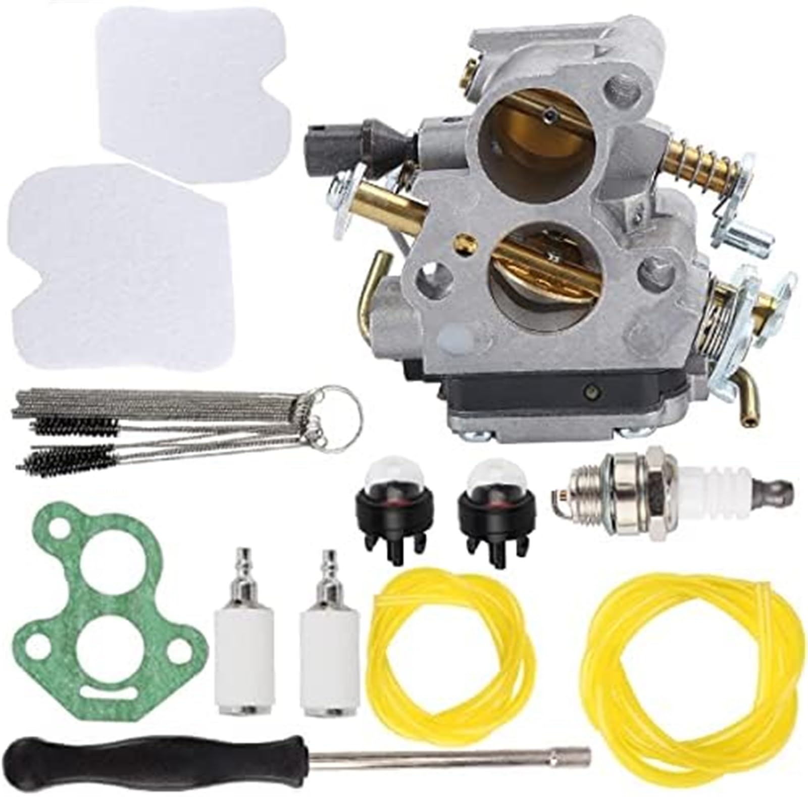 ZAPYVET 574719402 545072601 Vergaser for Husqvarna, 235 235E 236 236E 240 240E Kettensäge mit Einstellwerkzeug, Luftfilter, Kraftstoffleitungsfilter, Tune-Up-Kits, ersetzt CS2234, CS2238, CS2234S, CS2 ZAPYVET 574719402 545072601 Vergaser for Husqvarna, 235 235E 236 236E 240 240E Kettensäge mit Einstellwerkzeug, Luftfilter, Kraftstoffleitungsfilter, Tune-Up-Kits, ersetzt CS2234, CS2238, CS2234S, CS2 von ZAPYVET