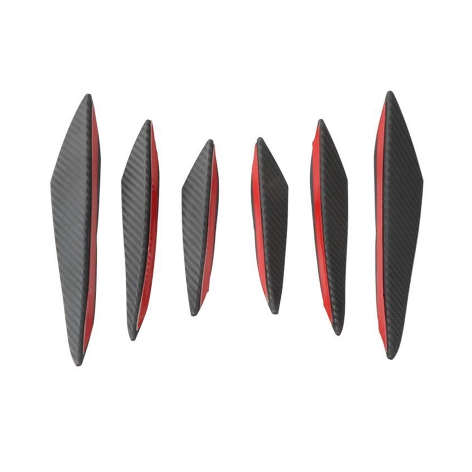 ZAPYVET 6Pcs Auto Lip Splitter Carbon Fiber Stil Front Stoßstange Körper Spoiler Autospoilerverkleidung ZAPYVET 6Pcs Auto Lip Splitter Carbon Fiber Stil Front Stoßstange Körper Spoiler Autospoilerverkleidung von ZAPYVET