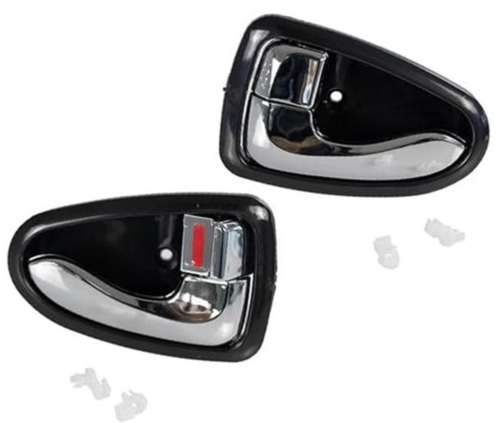 ZAPYVET 8262025000, for Hyundai, for Accent for Verna 2000 2001 2002 2003 2004 2005 2006 Auto-Innentürgriff Auto-Innentürgriff(Black 1 Pair Chrome) von ZAPYVET