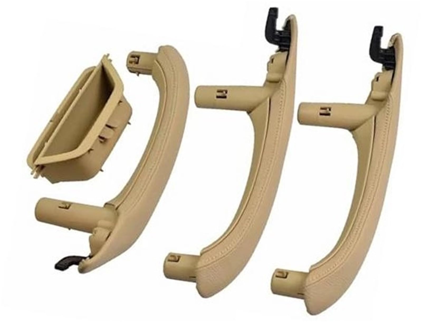 ZAPYVET Auto-Innentür-Zuggriff-Lederbezug-Set, Ersatz-LHD RHD, for, X3 X4 F25 F26 2010–2016 51417248502R Auto-Innentürgriff(Black 4-lhd-beige) von ZAPYVET