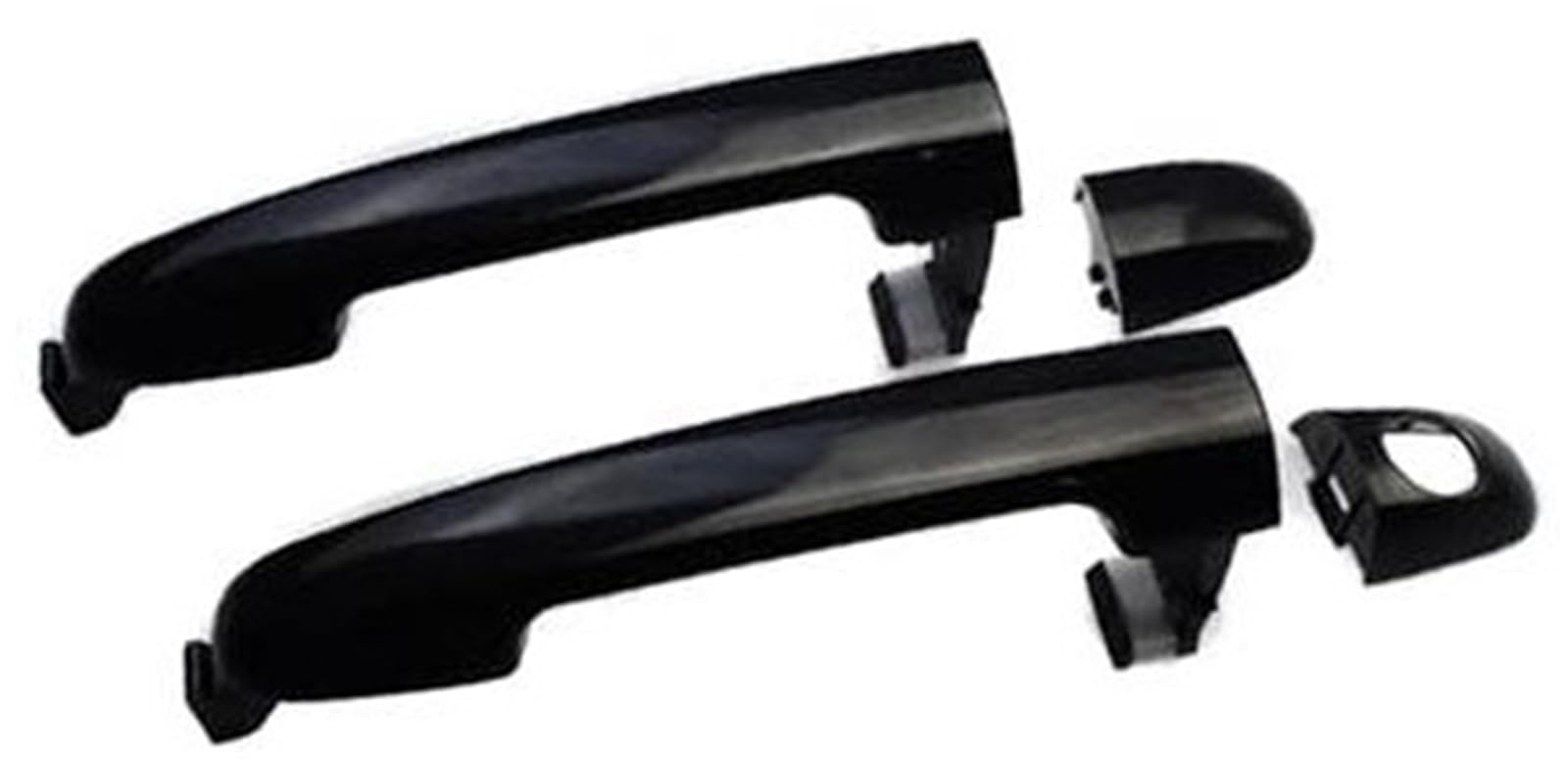 ZAPYVET Autoaußenseite vorne Links, for Hyundai, for Sonata 2006 2007 2008 2009 2010 Glattes Schwarz vorne hinten Links rechts lh rh Außenaußenseiten Autotürgriffabdeckung(Black Front Pair) von ZAPYVET