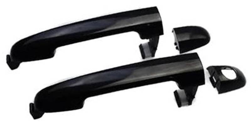 ZAPYVET Autoaußenseite vorne Links, for Hyundai, for Sonata 2006 2007 2008 2009 2010 Glattes Schwarz vorne hinten Links rechts lh rh Außenaußenseiten Autotürgriffabdeckung(Black Front Pair) von ZAPYVET