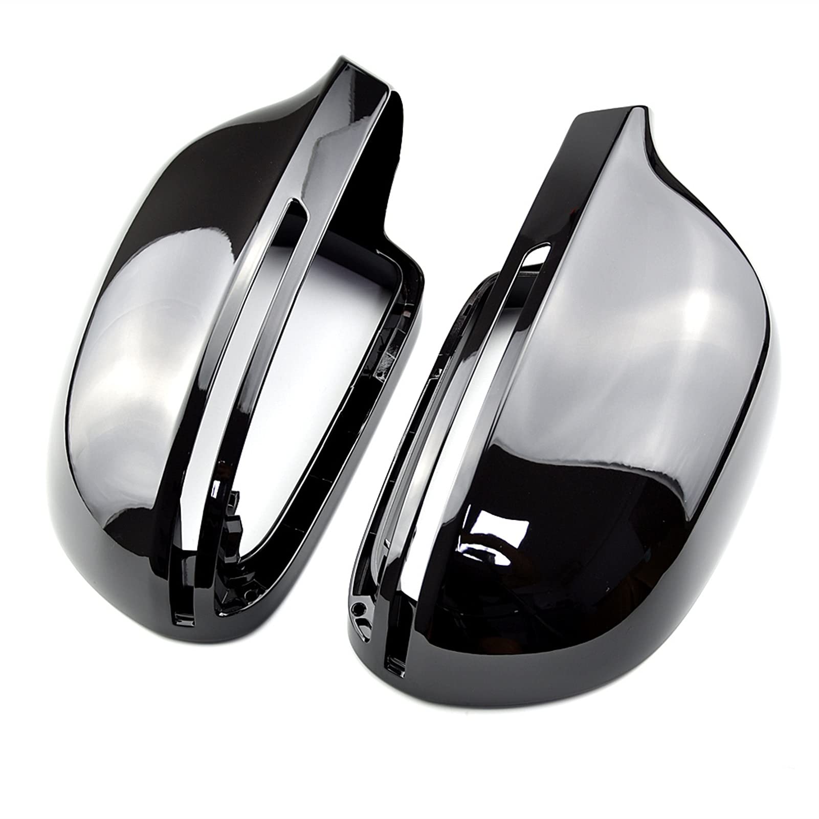 ZAPYVET Autospiegelabdeckung, for, B8 A3 A4 A5 A6 S4 RS4 S6 RS6 1 Paar Leuchtend Schwarze Rückspiegelabdeckungs-Schutzkappe Auto-Styling Autospiegelabdeckungen(Bright Black) von ZAPYVET