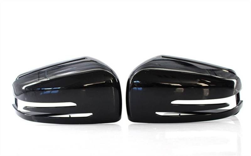 ZAPYVET Car Reversing Mirror Housing Cover Left Right Wing Rear View Mirror Cover, for, C Class W176 W246 W204 W212 W221 CLS Autospiegelabdeckungen(Bright Black) von ZAPYVET