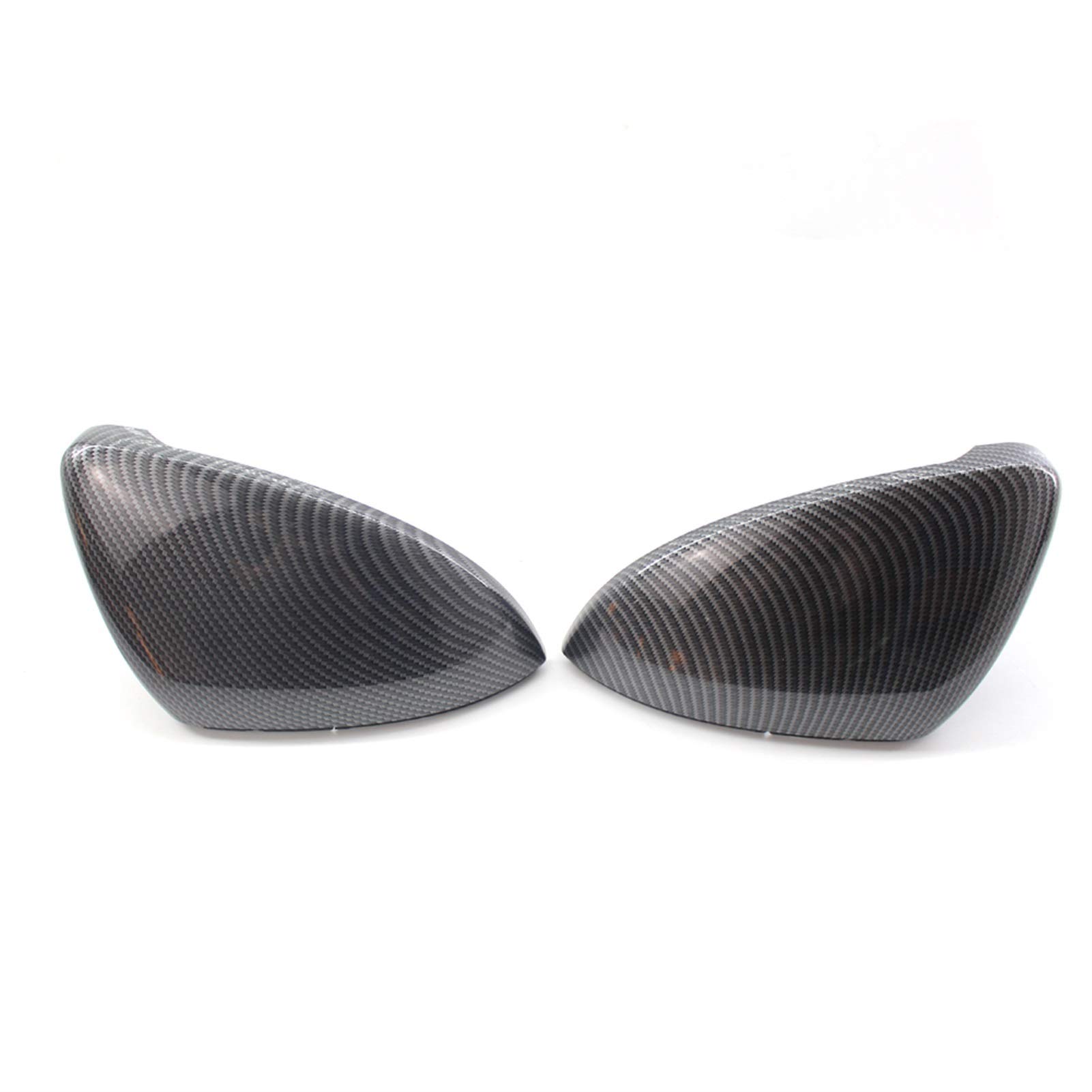 ZAPYVET Carbon Fiber Bright Black Side Rückspiegel Abdeckung, for VW, for Golf, GTI 7 Mk7 2014 2015 2016 2017 2018, for Touran, Autospiegelabdeckungen(Carbon Fiber) von ZAPYVET
