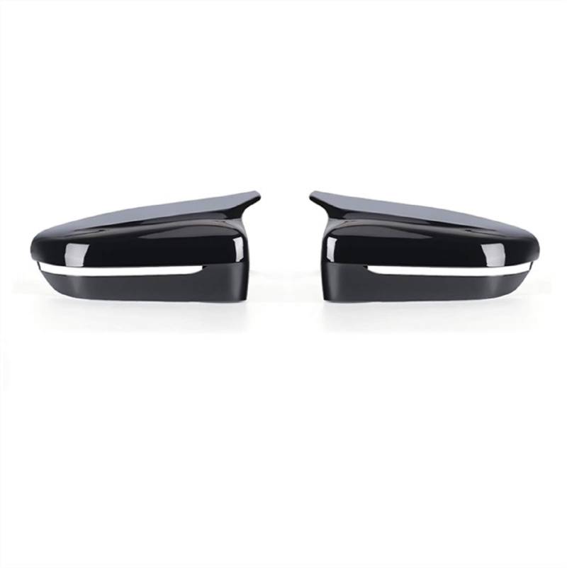 ZAPYVET EIN Paar Kohlefaser-Auto-Rückspiegelkappen-Abdeckungsverkleidung, for, 5 7er G30 G38 G11 G12 2017–2020, Auto-Styling-Zubehör Autospiegelabdeckungen(Glossy Black) von ZAPYVET
