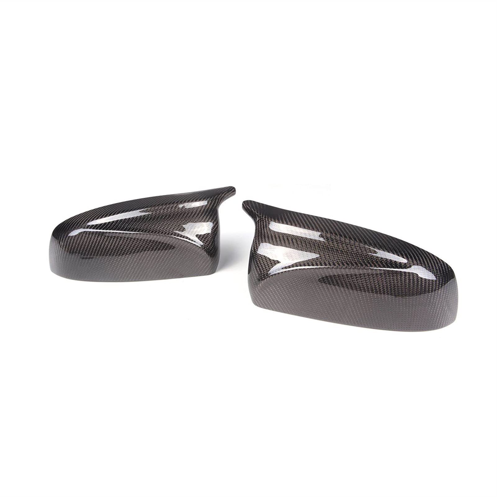 ZAPYVET EIN Paar Spiegelabdeckungen aus echtem Carbonfaser-ABS, Ersatz for die Seitenspiegelkappen des Autos, for, X5 X6 E70 E71 2007-2013 Autospiegelabdeckungen(Carbon Fiber Look) von ZAPYVET