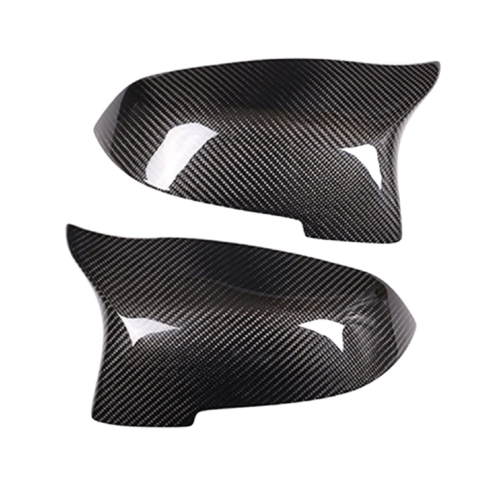 ZAPYVET Echte Kohlefaser-Seitenrückspiegel-Abdeckungsverkleidung, for, 2 3 GT 4 5 Series X3 X4 X5 X6 F45 F30 F10 F25 F26 F15 F16 2012–2018 Autospiegelabdeckungen(Style 2) von ZAPYVET