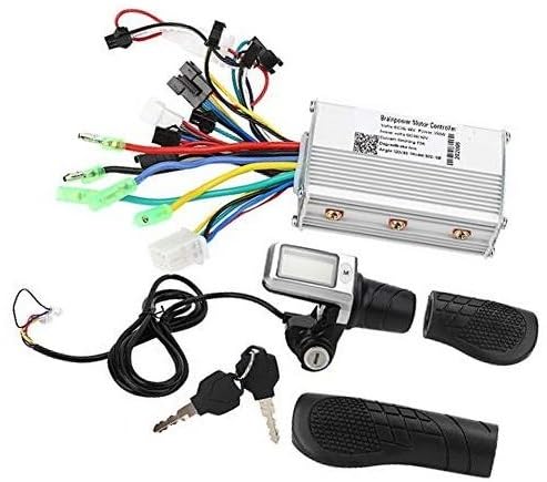 ZAPYVET Elektrischer Controller-Messgerät-Satz, LCD-Split-Gasgriff mit Echtzeit-Spannungsanzeige, for Fahrräder, Roller, Dreiräder Elektroroller-Controller von ZAPYVET