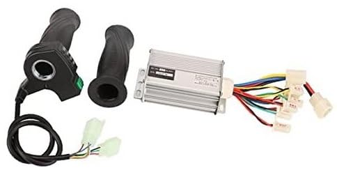 ZAPYVET Gasgriff-Set for E-Bike-Steuerung, 48 V 1000 W Bürstenmotor-Steuerung for E-Bikes aus Aluminiumlegierung mit 4-Gang-Gasgriff-Set aus Gummi Elektroroller-Controller von ZAPYVET