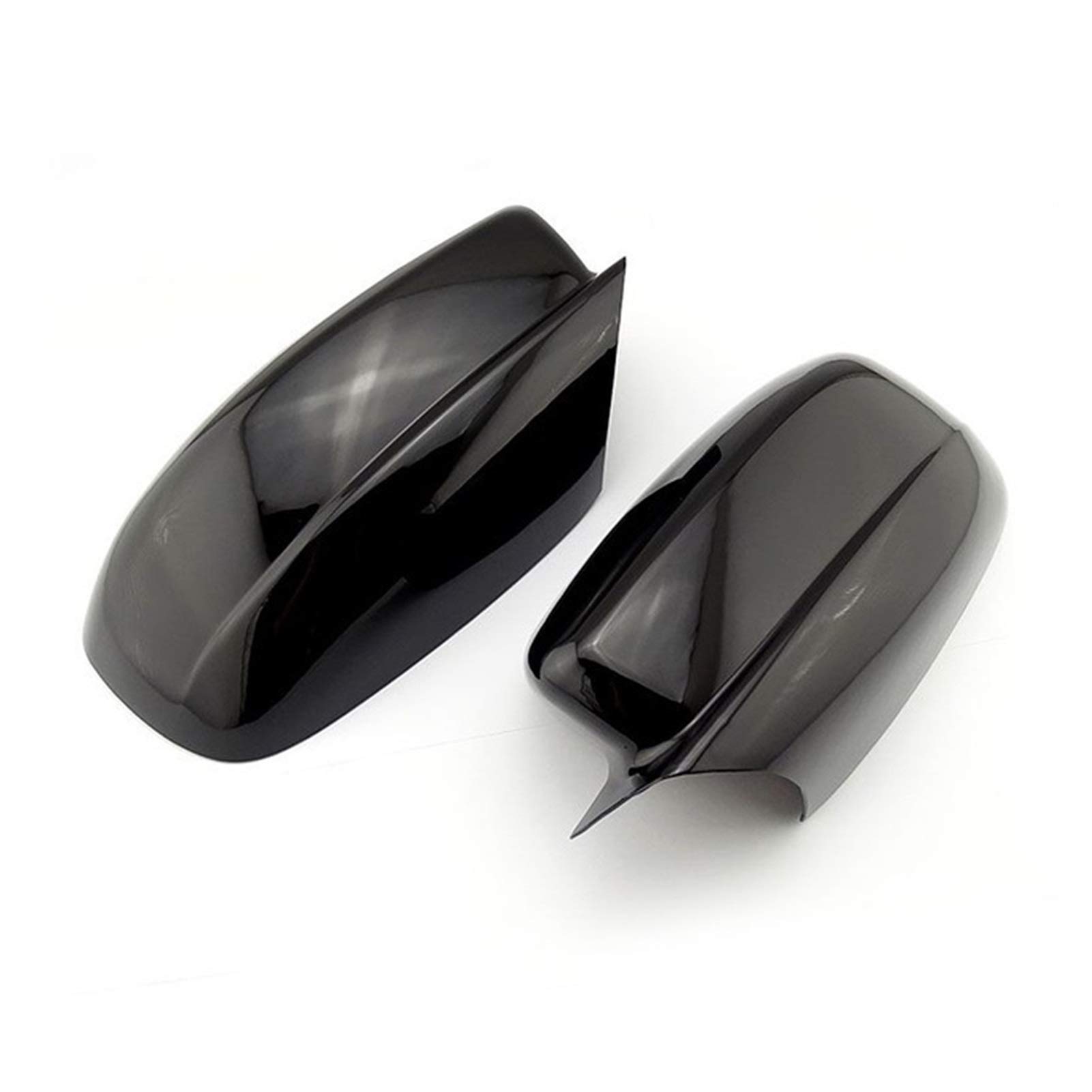 ZAPYVET Glänzend schwarz verchromte ABS-Autotür-Seitenspiegelabdeckungen Türgriffverkleidung, for Chrysler, 300/300c 2011-2016 Autospiegelabdeckungen(Mirror Cover Black) von ZAPYVET